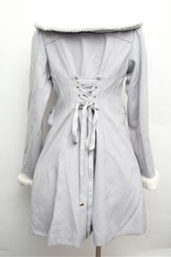 画像2: Amavel / ビジューボタンリボンポケットコート  グレー S-25-12-24-060-CA-CO-HR-ZS