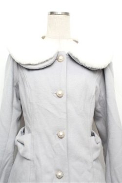 画像4: Amavel / ビジューボタンリボンポケットコート  グレー S-25-12-24-060-CA-CO-HR-ZS