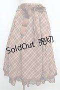 axes femme / タータンチェックスカート  茶 S-25-12-24-063-AX-SK-HR-ZS