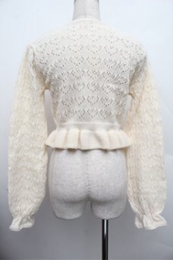 画像2: axes femme kawaii / クマブローチニットボレロ  オフ S-25-12-24-022-AX-TO-AS-ZS