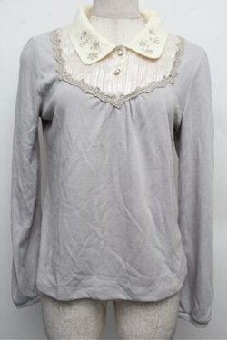 画像1: axes femme / 雪の結晶キラキラプルオーバー  サックス S-25-12-24-028-AX-TO-HR-ZS