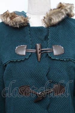 画像3: axes femme / ファーフードダッフルコート  グリーン S-25-12-25-033-AX-CO-TK-ZS