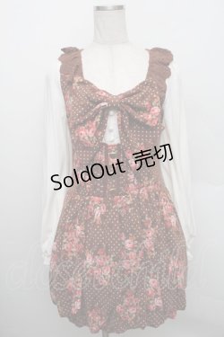 画像1: LIZ LISA / ドットローズ切り替えワンピース 0 ブラウン S-25-12-25-035-LO-OP-TK-ZS