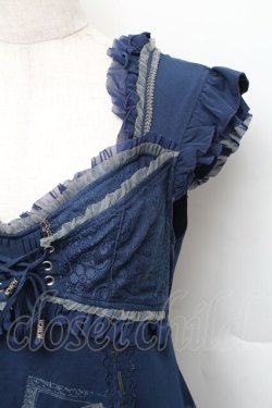 画像3: Ozz Croce / チェスプリントチュニック  紺 S-25-12-25-040-OO-TO-HR-ZS