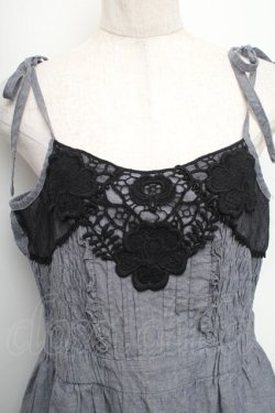 画像3: axes femme / レースフリルデニムキャミワンピース  ブルー S-25-12-25-043-AX-OP-TK-ZS