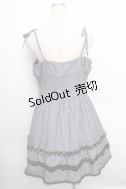 画像2: axes femme / レースフリルデニムキャミワンピース  ブルー S-25-12-25-044-AX-OP-TK-ZS