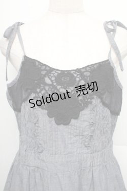 画像3: axes femme / レースフリルデニムキャミワンピース  ブルー S-25-12-25-044-AX-OP-TK-ZS