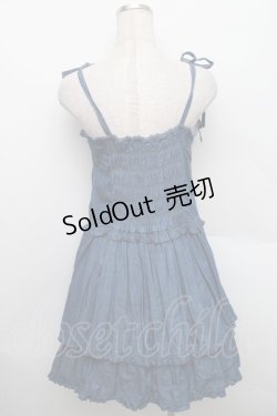 画像2: axes femme / ２段フリルデニムワンピース  ブルー S-25-12-25-045-AX-OP-TK-ZS