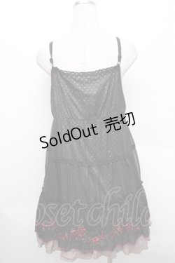 画像2: axes femme / カラー刺繍チュニック  ブラック S-25-12-25-046-AX-OP-TK-ZS