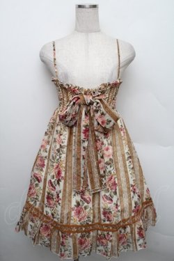 画像1: LIZ LISA / ストライプローズキャミワンピース F ベージュ S-25-12-25-048-LO-OP-TK-ZS