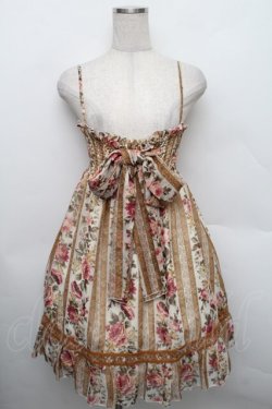 画像1: LIZ LISA / ストライプローズキャミワンピース F ベージュ S-25-12-25-049-LO-OP-TK-ZS