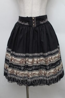 画像1: axes femme / アンティークメッセージスカート  黒 S-25-12-25-059-AX-SK-HR-ZS