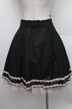 画像2: axes femme / レース付きタックスカート  黒 S-25-12-25-061-AX-SK-HR-ZS