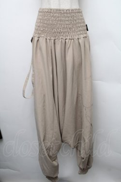 画像1: Ozz Croce / ハイウエストサルエルパンツ  ベージュ S-25-12-25-064-OO-PA-HR-ZS