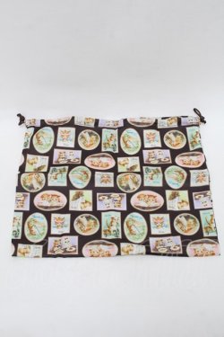 画像1: Franche Lippee / Diary 巾着  黒 S-25-12-25-004-LO-BL-HR-ZS