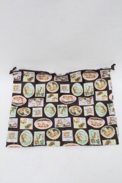 画像2: Franche Lippee / Diary 巾着  黒 S-25-12-25-004-LO-BL-HR-ZS