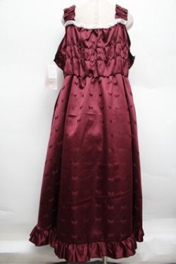 画像3: Cherirulu Chocola / TT*MINリボンジャンパースカート 5L ワイン S-25-12-28-033-LO-OP-HR-ZS