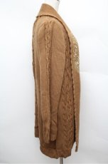 画像2: axes femme / モチーフレース付ロングカーディガン  黒 S-25-12-28-037-AX-TO-HR-ZT594 (2)