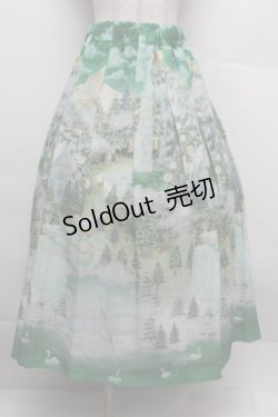 画像1: Franche Lippee / nature丈長スカート 3L グリーン S-25-12-28-043-LO-BL-HR-ZS