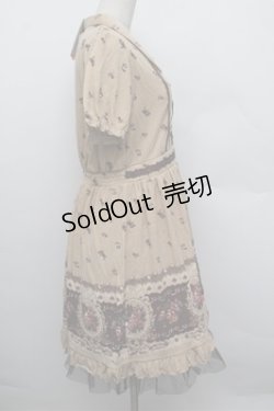 画像2: axes femme / パネル花柄カットチュニ  ベージュ S-25-12-28-050-AX-OP-HR-ZS