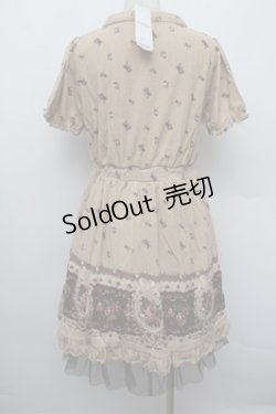 画像3: axes femme / パネル花柄カットチュニ  ベージュ S-25-12-28-050-AX-OP-HR-ZS