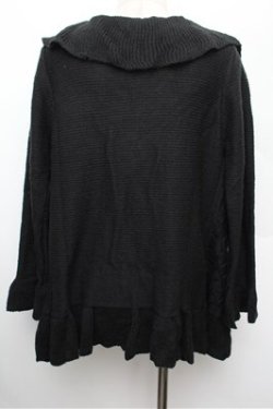 画像3: axes femme / ニットフリルカーデ  黒 S-25-12-28-011-AX-TO-HR-ZS