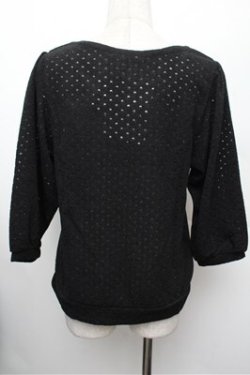 画像2: axes femme / バラ刺繍入りドルマンプルオーバー  黒 S-25-12-28-013-AX-TO-HR-ZS