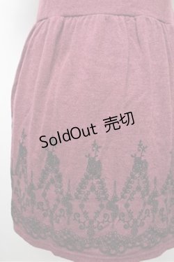 画像3: axes femme / カットソー裾フロッキーチュニ  ワイン S-25-12-28-014-AX-OP-HR-ZS