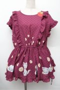 Franche Lippee / ポンポンキャットチュニック 3L パープル S-25-12-28-015-LO-OP-HR-ZS