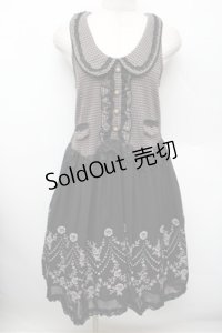 axes femme / 千鳥ベストレイヤード風チュニック  黒 S-25-12-28-017-AX-OP-HR-ZS