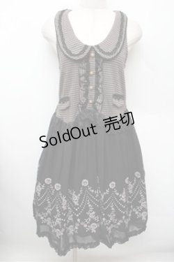 画像1: axes femme / 千鳥ベストレイヤード風チュニック  黒 S-25-12-28-017-AX-OP-HR-ZS