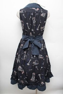 画像3: axes femme / 鍵柄ワンピース  紺 S-25-12-28-020-AX-OP-HR-ZS