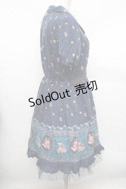 画像2: axes femme / パネル花柄カットチュニ  ブルー S-25-12-28-022-AX-OP-HR-ZS