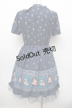 画像3: axes femme / パネル花柄カットチュニ  ブルー S-25-12-28-022-AX-OP-HR-ZS