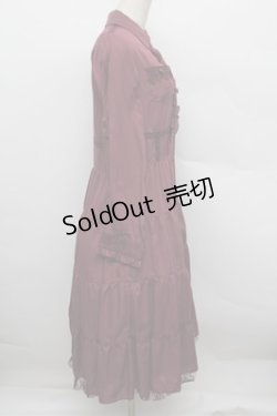 画像2: axes femme / ファーティペット付ロングシャツワンピース  パープル S-25-12-28-026-AX-OP-HR-ZS