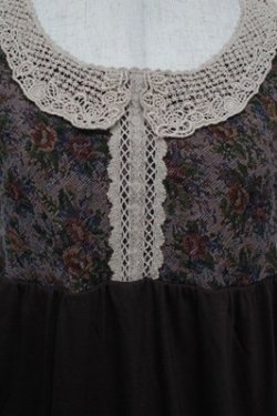 画像3: axes femme / ゴブラン切替チュニック  ブラウン S-25-12-28-030-AX-TO-HR-ZS