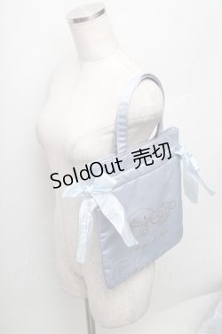 画像3: Maison de FLEUR / シナモロールみるくミニダブルリボントートバッグ  サックス S-25-12-29-028-LO-BG-AS-ZS