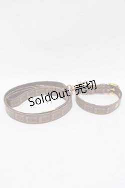 画像2: Q-pot. / Bitter Chocolate Dog Leash ＆Collar  ブラウン S-25-12-29-004-QP-BG-HR-ZS