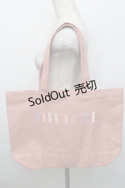 画像1: PINK HOUSE / ロゴトートバッグ  ピンク S-25-12-29-031-LO-BG-AS-ZS