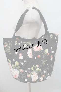 画像2: PINK HOUSE / ベリーローズ柄バケツバッグ  黒 S-25-12-29-033-LO-BG-AS-ZS