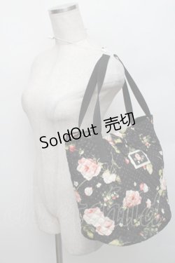 画像3: PINK HOUSE / ベリーローズ柄バケツバッグ  黒 S-25-12-29-033-LO-BG-AS-ZS