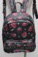 画像2: LISTEN FLAVOR / いちご総柄バックパック  黒 S-25-12-29-045-PU-TO-HR-ZS (2)
