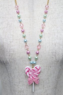 画像2: Angelic Pretty / POP Heartロリポップネックレス  ピンク S-25-12-29-010-AP-AC-HR-ZS