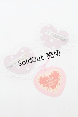 画像2: BABY,THE STARS SHINE BRIGHT / Milky Dot ハートクリップ  ピンク S-25-12-29-002-BA-AC-AS-ZS