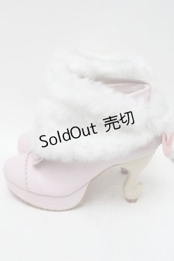 画像2: BABY,THE STARS SHINE BRIGHT / BABYねこ足ファーブーティー M ピンクＸ白 S-25-12-29-021-BA-SH-SA-ZS