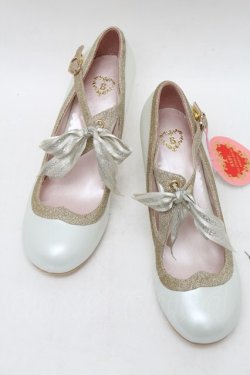 画像1: BABY,THE STARS SHINE BRIGHT / Heart Milky Wayパンプス M オフＸゴールド S-25-12-29-022-BA-SH-SA-ZS