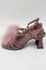 画像2: EATME / フェザーポンポンヒールサンダル L ピンク S-25-12-29-024-LO-SH-ET-ZS (2)