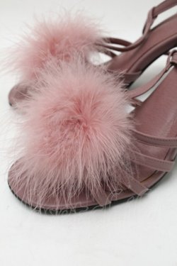 画像4: EATME / フェザーポンポンヒールサンダル L ピンク S-25-12-29-024-LO-SH-ET-ZS