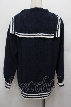 画像2: mezzo piano / セーラーニット  紺 S-25-12-30-030-LO-TO-AS-ZS