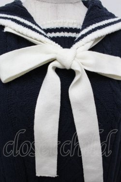 画像4: mezzo piano / セーラーニット  紺 S-25-12-30-030-LO-TO-AS-ZS